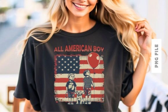 All American Boy T-shirt Design: A Premium Creative Asset