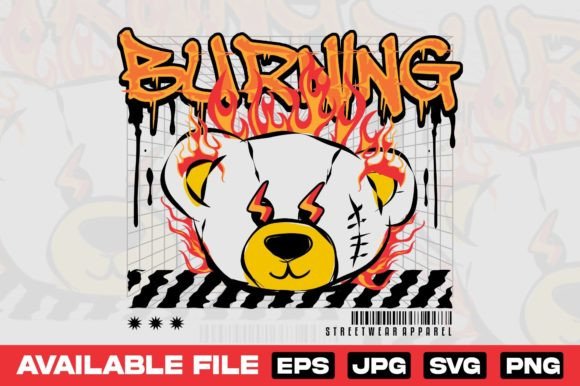 Burning Bear Doll: The Ultimate Urban Streetwear Design