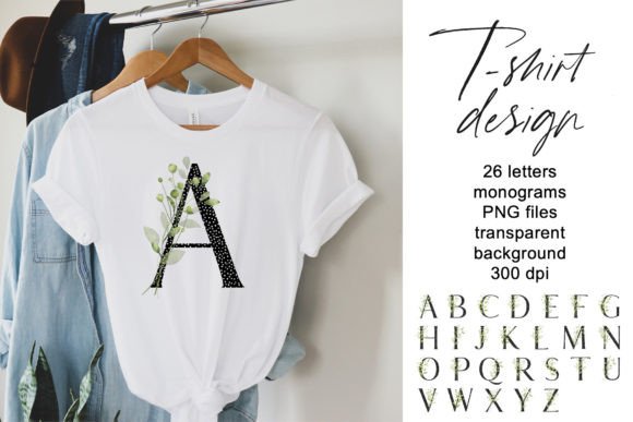 Elegant Monogram & Leaves: A Designer's Sublimation Toolkit