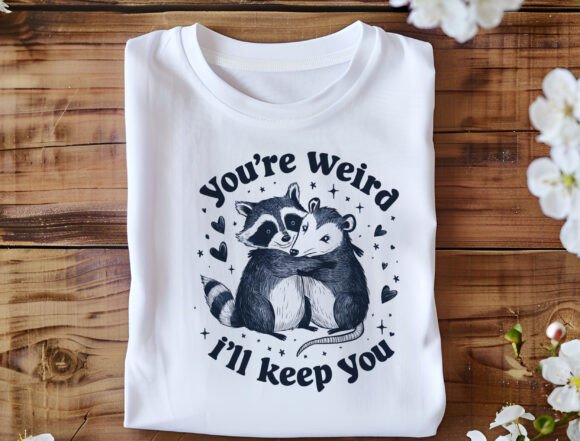 Quirky Raccoon & Opossum Graphic for Creative Projects