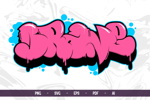Unleash Urban Energy with the Brave Graffiti Drip Vector Design